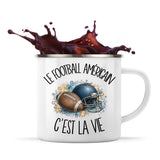 Mug Métal Émaillé Le football américain c'est la vie