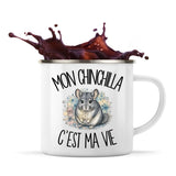 Mug Métal Émaillé Mon chinchilla c'est ma vie