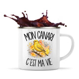 Mug Métal Émaillé Mon canari c'est ma vie