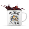 Mug Métal Émaillé Mes oiseaux c'est ma vie