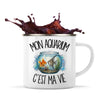 Mug Métal Émaillé Mon aquarium c'est ma vie