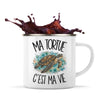 Mug Métal Émaillé Ma tortue c'est ma vie