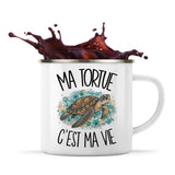 Mug Métal Émaillé Ma tortue c'est ma vie