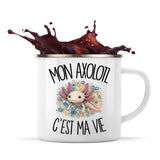 Mug Métal Émaillé Mon axolotl c'est ma vie