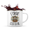 Mug Métal Émaillé L'orgue c'est la vie