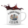 Mug Métal Émaillé La chanson française c'est la vie