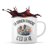 Mug Métal Émaillé La chanson française c'est la vie