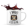 Mug Métal Émaillé L'impro c'est la vie