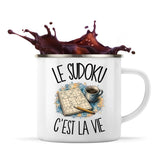 Mug Métal Émaillé Le sudoku c'est la vie