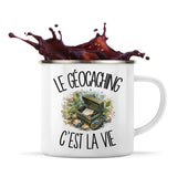 Mug Métal Émaillé Le géocaching c'est la vie