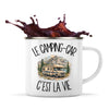 Mug Métal Émaillé Le camping-car c'est la vie