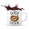 Mug Métal Émaillé La pizza c'est la vie