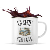 Mug Métal Émaillé La sieste c'est la vie
