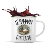 Mug Métal Émaillé Le hammam c'est la vie
