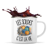 Mug Métal Émaillé Les soldes c'est la vie