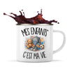 Mug Métal Émaillé Mes enfants c'est ma vie