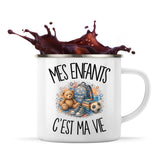 Mug Métal Émaillé Mes enfants c'est ma vie