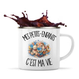 Mug Métal Émaillé Mes petits-enfants c'est ma vie