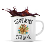 Mug Métal Émaillé Les chevreuils c'est la vie