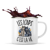 Mug Métal Émaillé Les loups c'est la vie