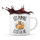 Mug Métal Émaillé Les pumas c'est la vie