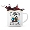 Mug Métal Émaillé Les pandas c'est la vie