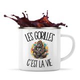 Mug Métal Émaillé Les gorilles c'est la vie