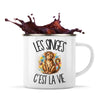 Mug Métal Émaillé Les singes c'est la vie