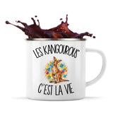 Mug Métal Émaillé Les kangourous c'est la vie