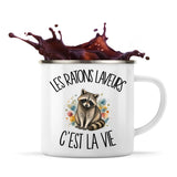 Mug Métal Émaillé Les ratons laveurs c'est la vie
