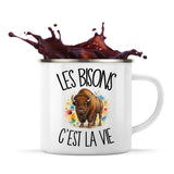 Mug Métal Émaillé Les bisons c'est la vie