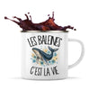 Mug Métal Émaillé Les baleines c'est la vie