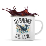 Mug Métal Émaillé Les baleines c'est la vie