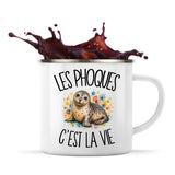 Mug Métal Émaillé Les phoques c'est la vie