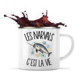 Mug Métal Émaillé Les narvals c'est la vie