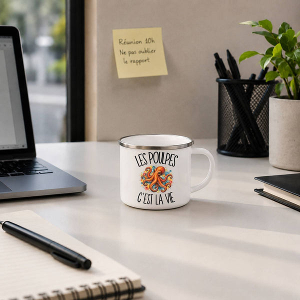 Mug Métal Émaillé Les poulpes c'est la vie