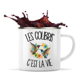 Mug Métal Émaillé Les colibris c'est la vie