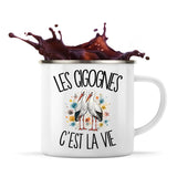 Mug Métal Émaillé Les cigognes c'est la vie