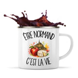 Mug Métal Émaillé Être normand c'est la vie