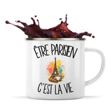 Mug Métal Émaillé Être parisien c'est la vie