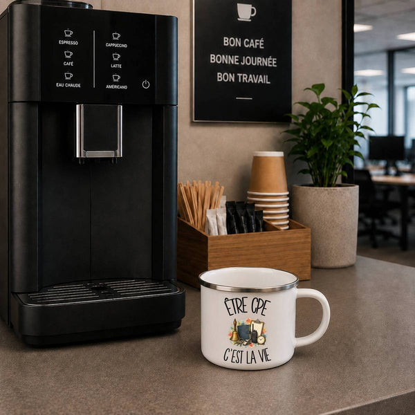 Mug Métal Émaillé Être CPE c'est la vie