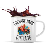 Mug Métal Émaillé Être maître-nageur c'est la vie