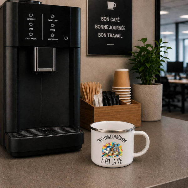 Mug Métal Émaillé Être peintre en bâtiment c'est la vie