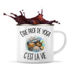 Mug Métal Émaillé Être prof de yoga c'est la vie