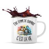 Mug Métal Émaillé Être femme de chambre c'est la vie