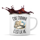 Mug Métal Émaillé Être étudiant c'est la vie