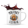 Mug Métal Émaillé Mon poney c'est ma vie