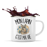 Mug Métal Émaillé Mon lapin c'est ma vie