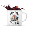 Mug Métal Émaillé Mon coq c'est ma vie
