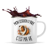 Mug Métal Émaillé Mon cochon d'Inde c'est ma vie